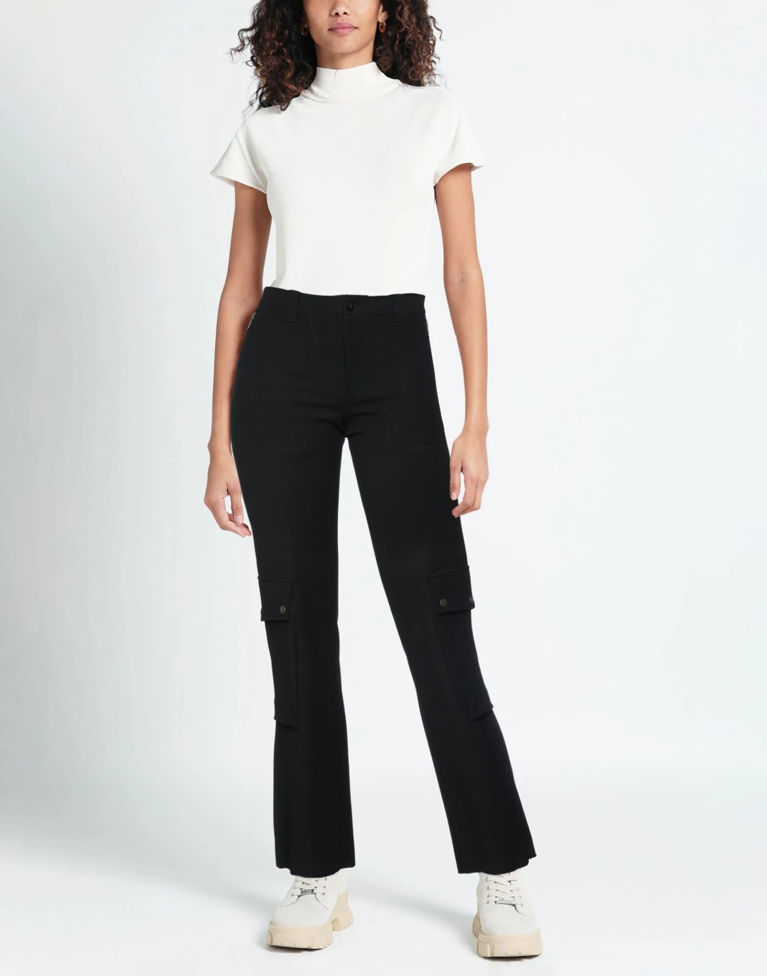 JOHN RICHMOND | Cargohose Schwarz Damen 4 JOHN RICHMOND | Cargohose Schwarz Damen – Bild 2