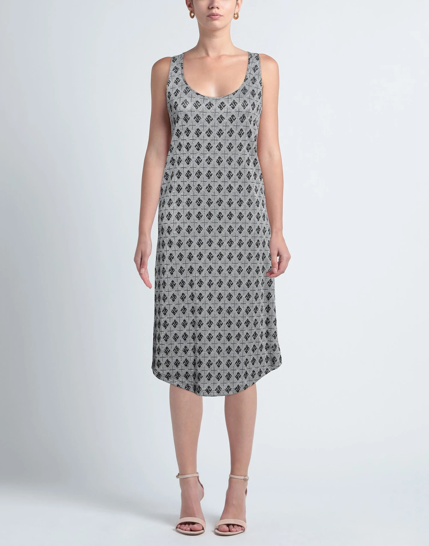 JOHN RICHMOND | Langes Kleid Grau Damen 4 JOHN RICHMOND | Langes Kleid Grau Damen – Bild 2